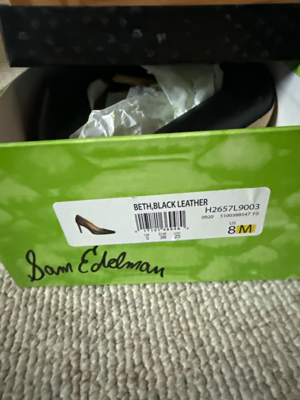 Sam Edelman Beth Black Leather pump